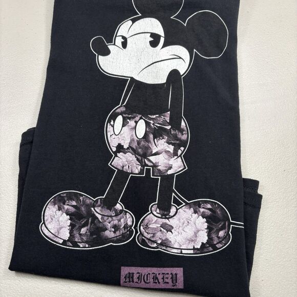 Disney x Neff Short Sleeve T-Shirt Men's M tie dye Black Mickey Mouse Silhouette - Picture 2 of 11